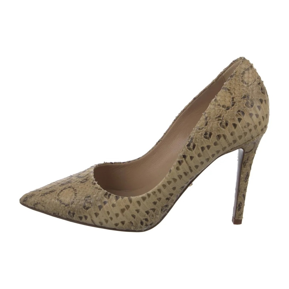 Diane Von Furstenberg Snakeskin Animal Print Leather Pumps Made in Italy Sz 5.5